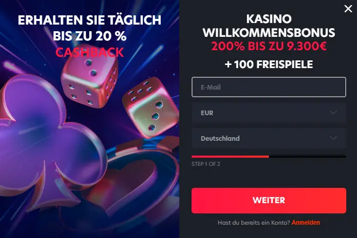 1red casino registrieren